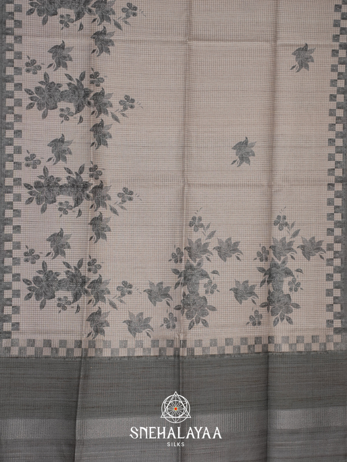 Off White Tussar Saree