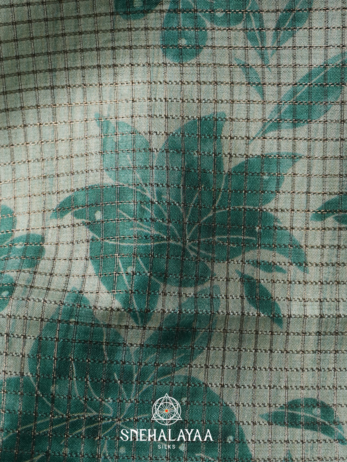 Teal Green Tussar Saree