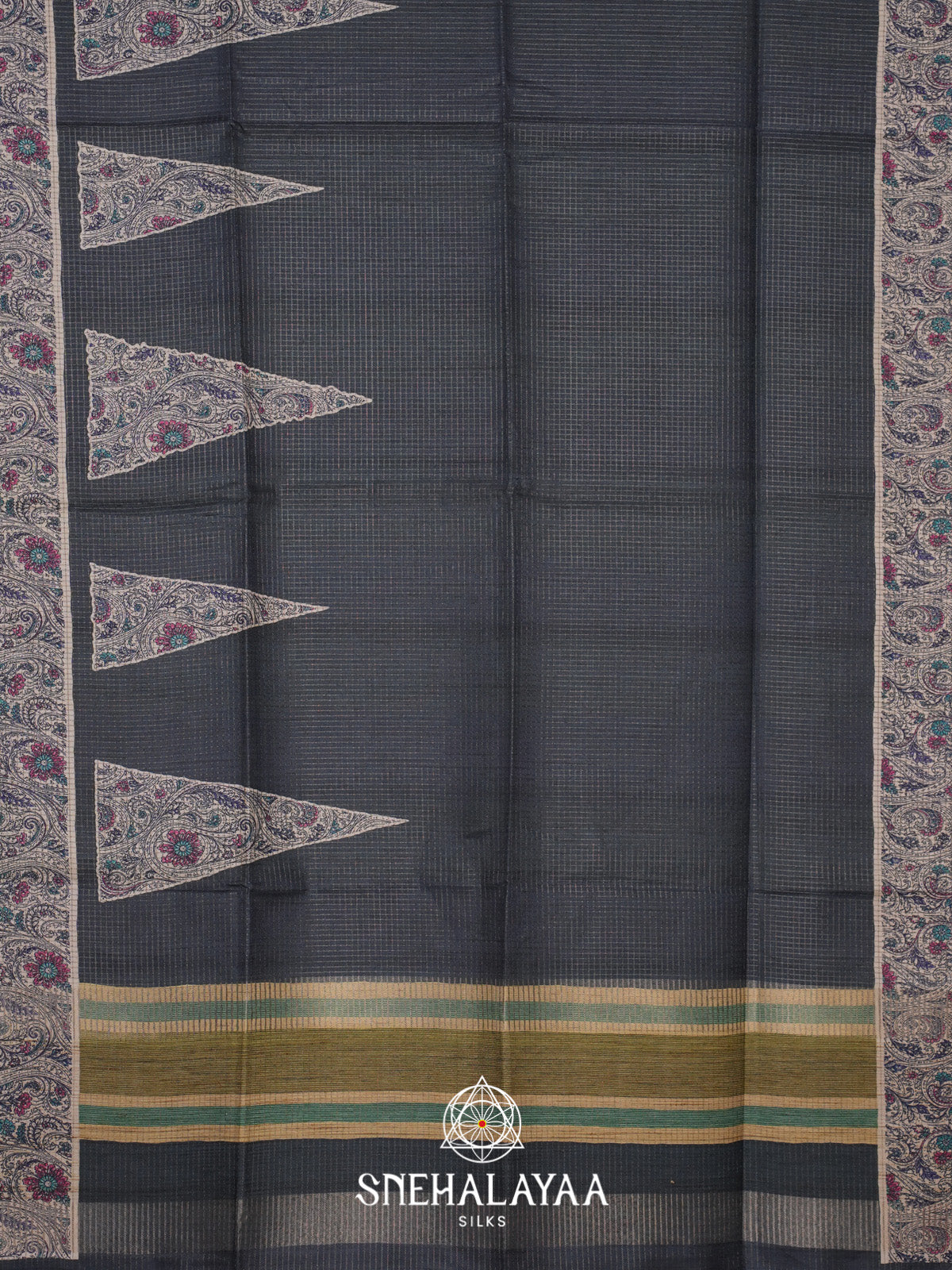 Black Tussar Saree