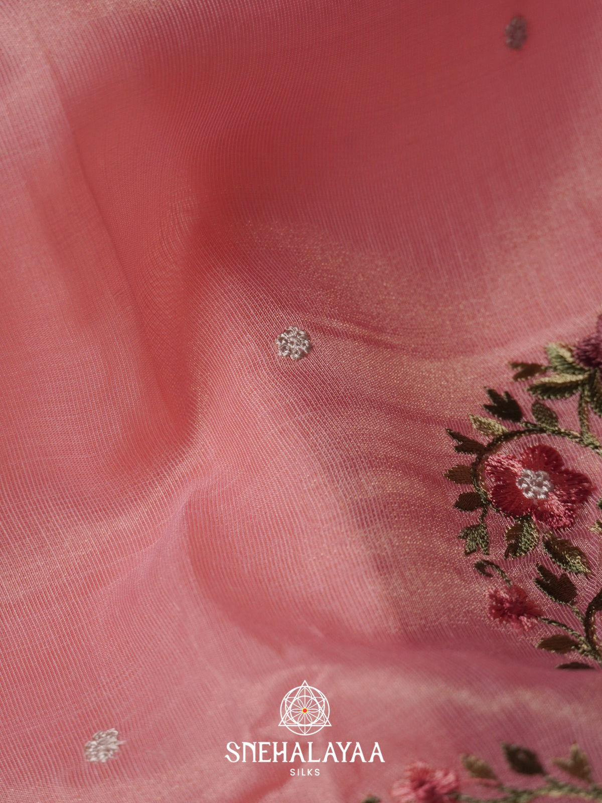 Pink Linen Saree