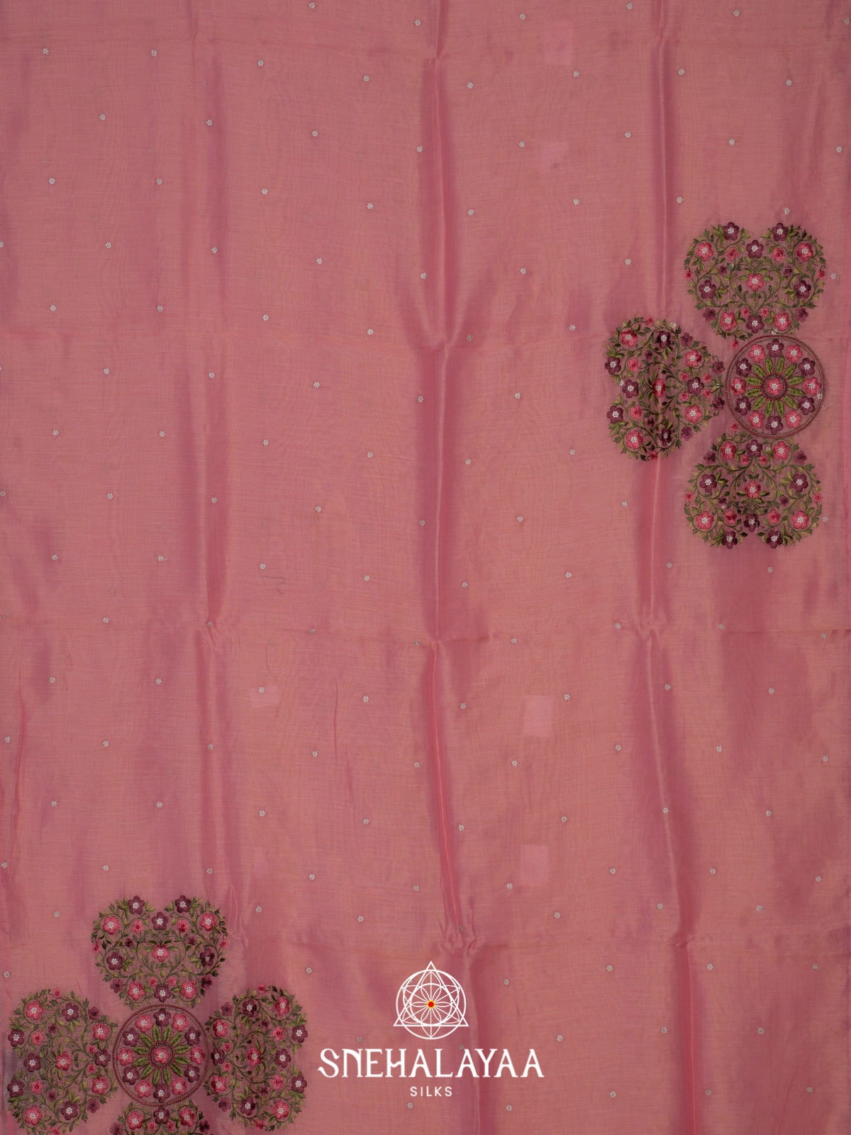 Pink Linen Saree