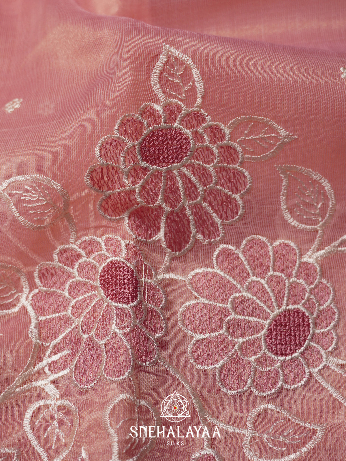 Pink Linen Saree