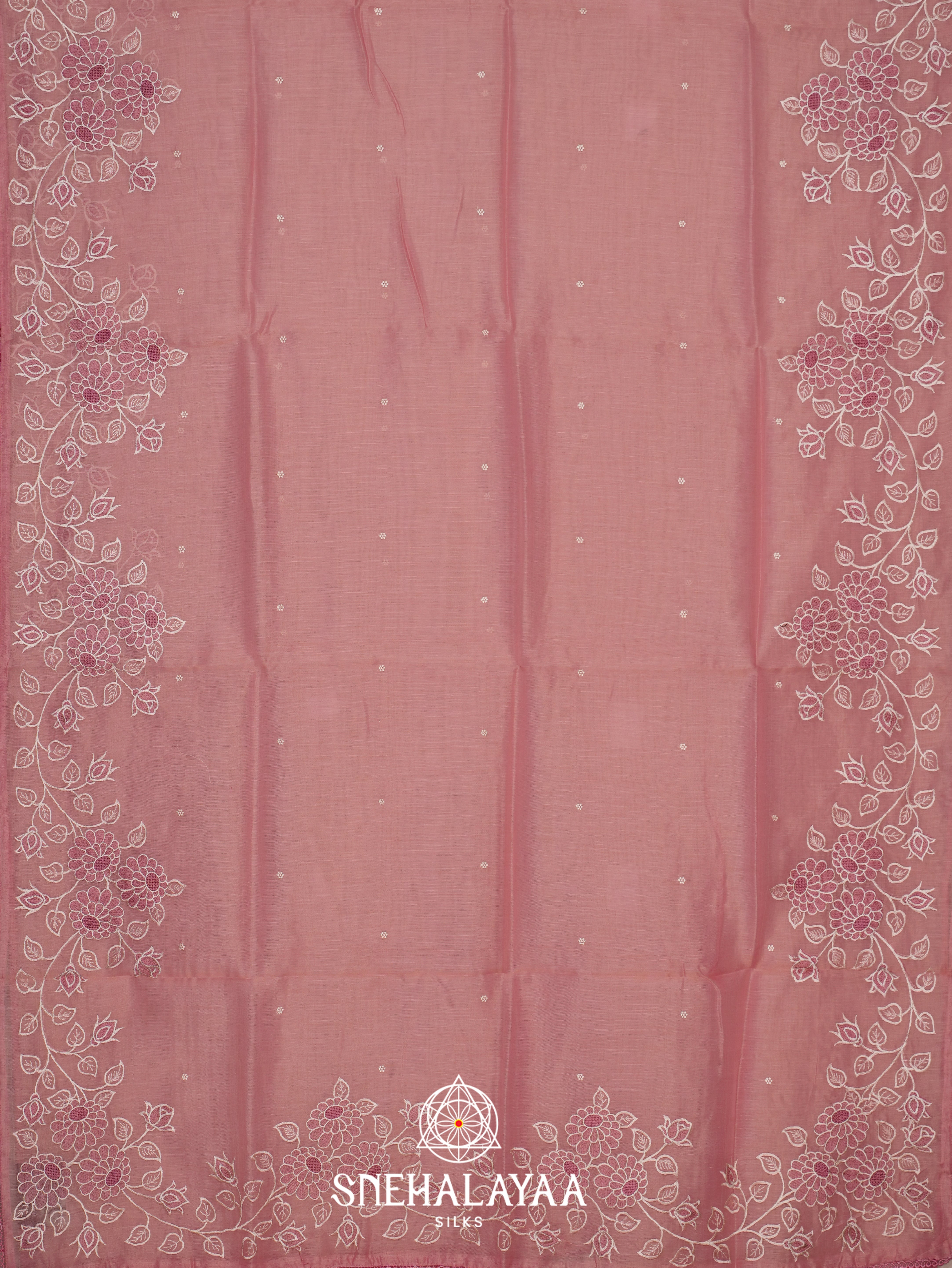 Pink Linen Saree