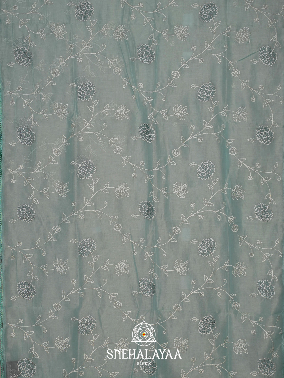 Sea Green Linen Saree