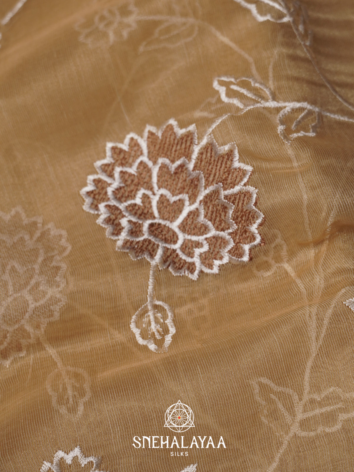 Beige Linen Saree