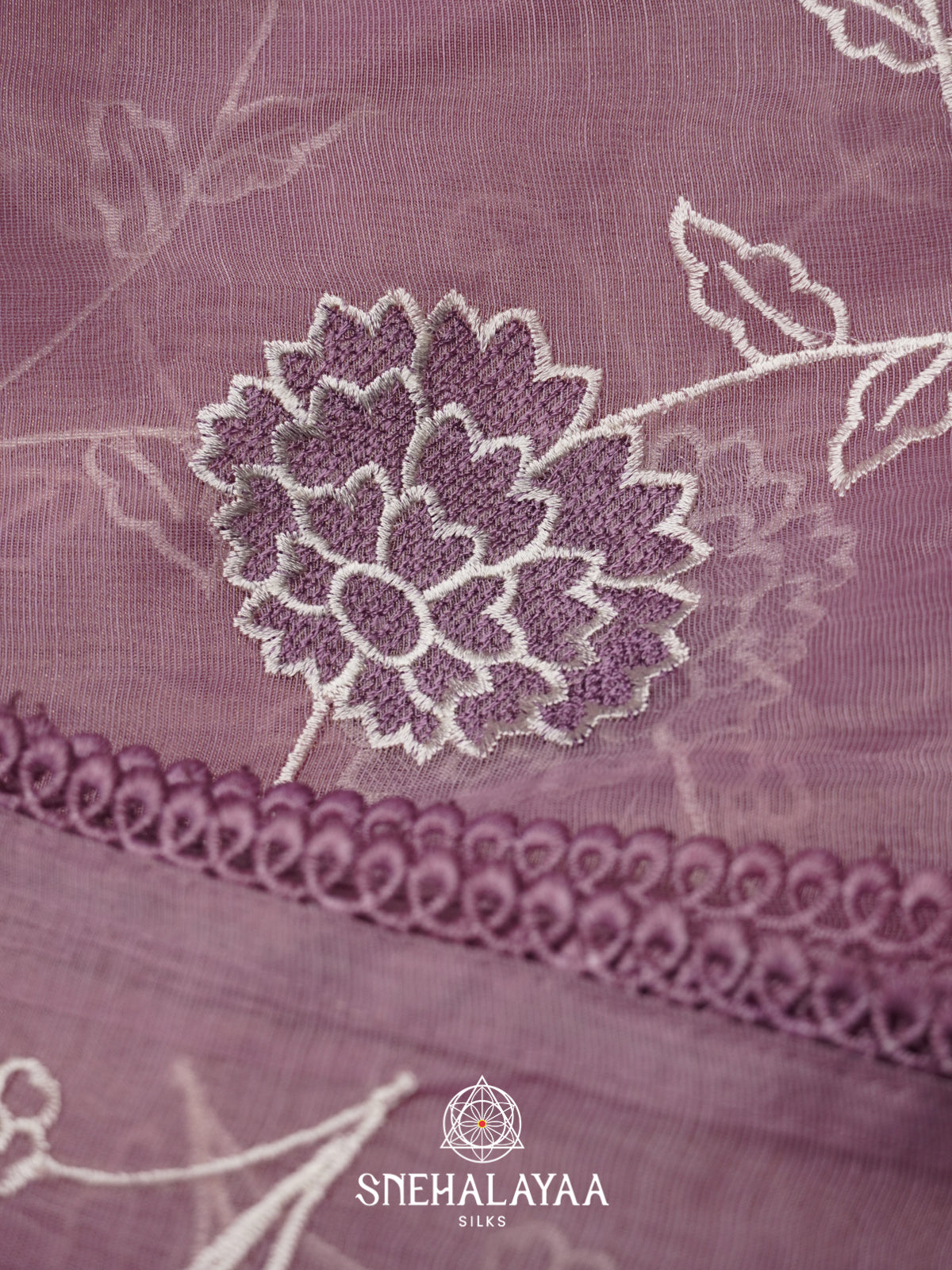 Lavender Linen Saree