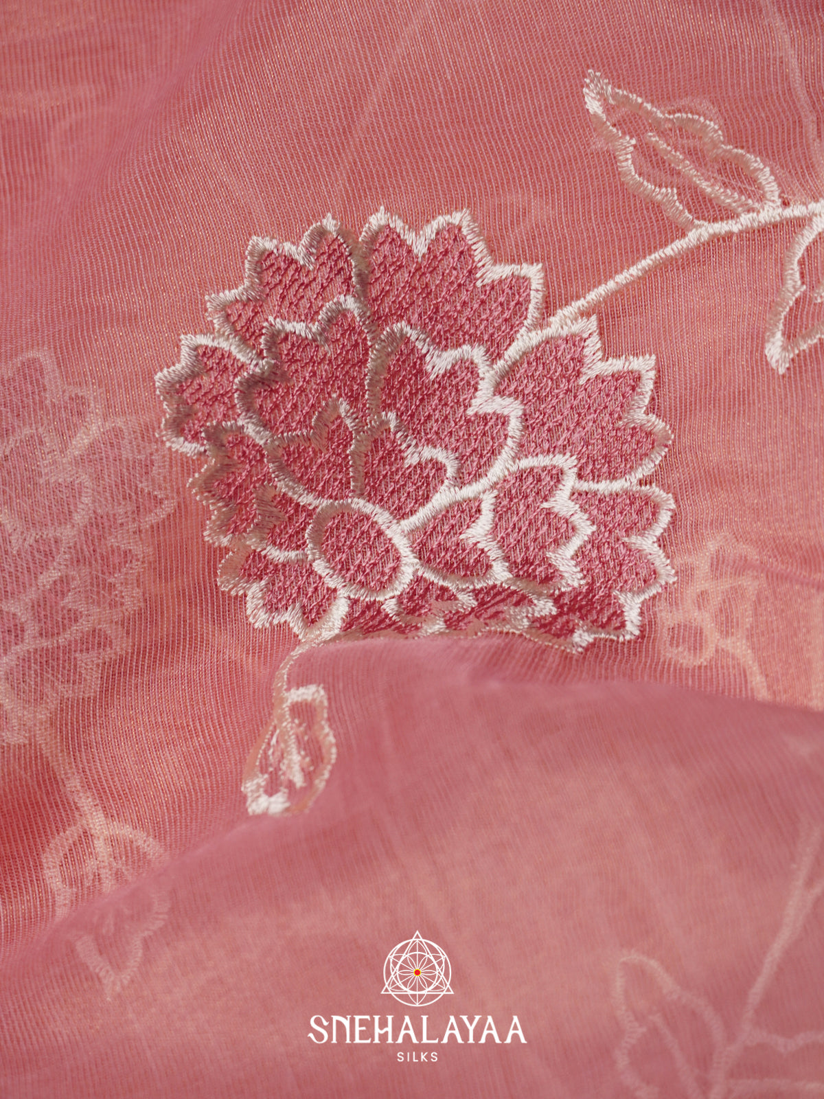 Pink Linen Saree