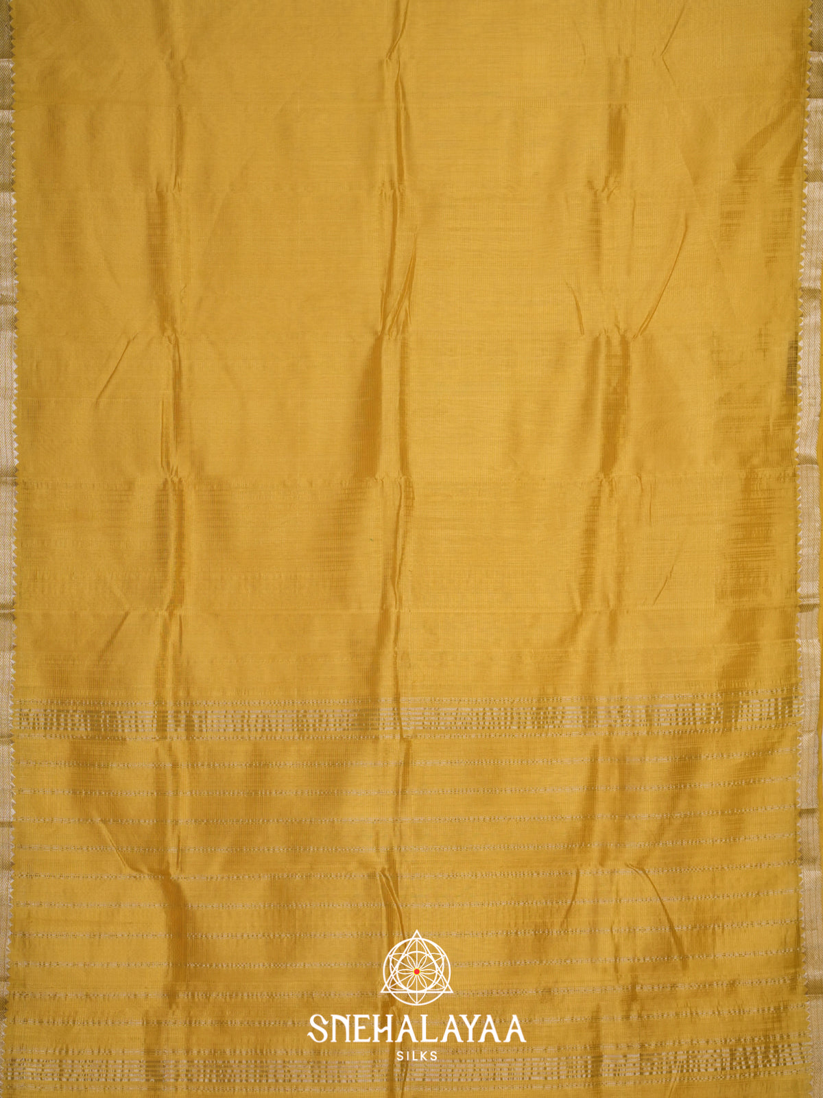 Mustard Yellow  Mangalagiri Silk Cotton Saree with Printed Blouse