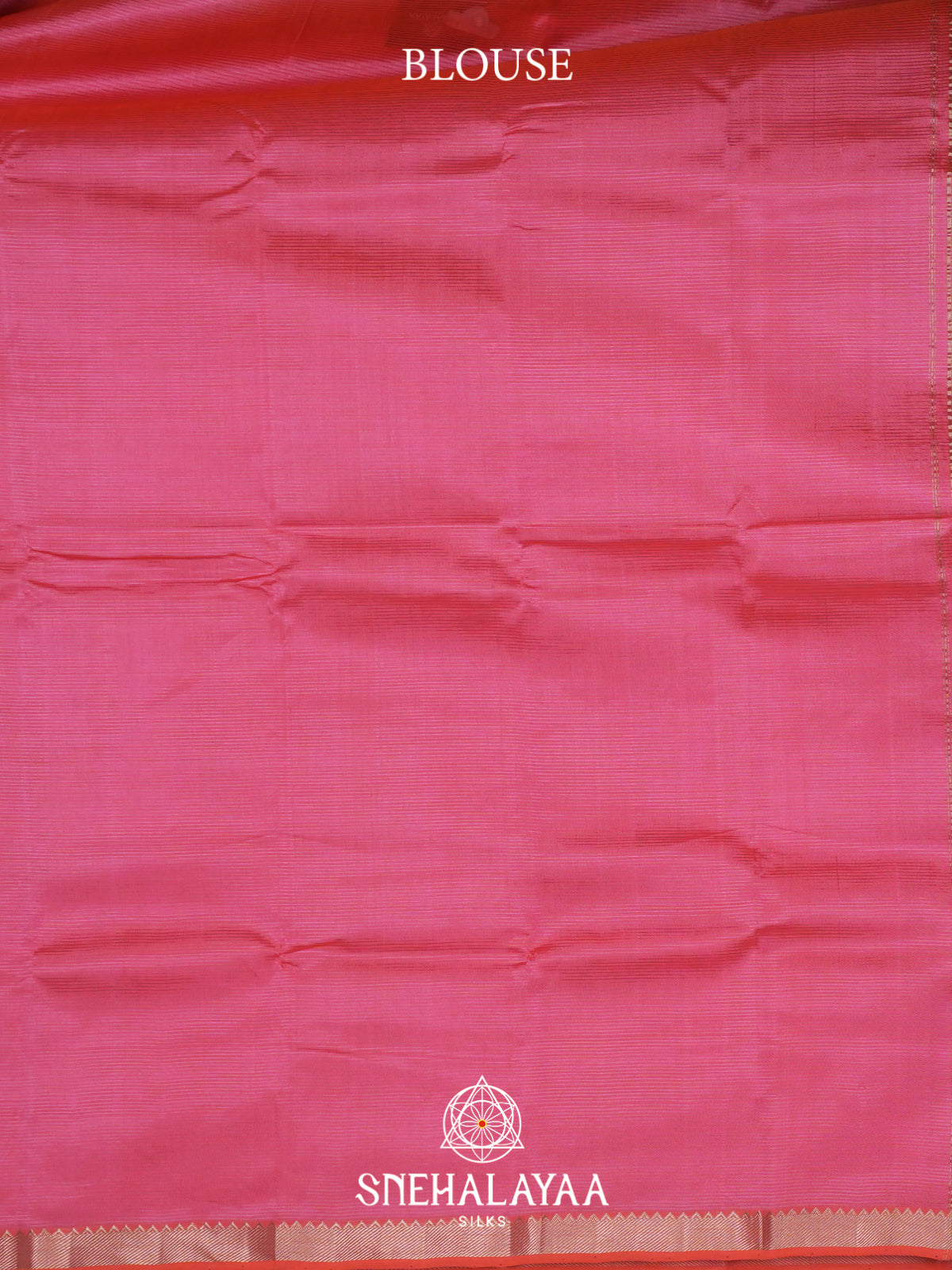 Pink  Mangalagiri Silk Cotton Saree with Printed Blouse