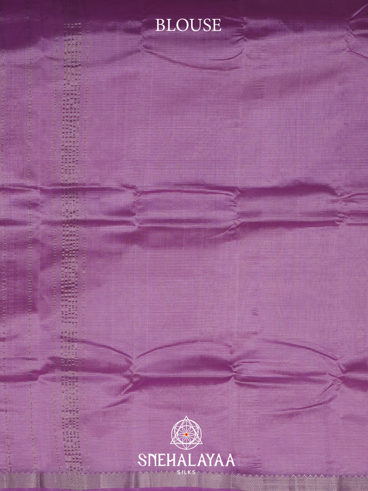 Lilac  Mangalagiri Silk Cotton Saree with Printed Blouse