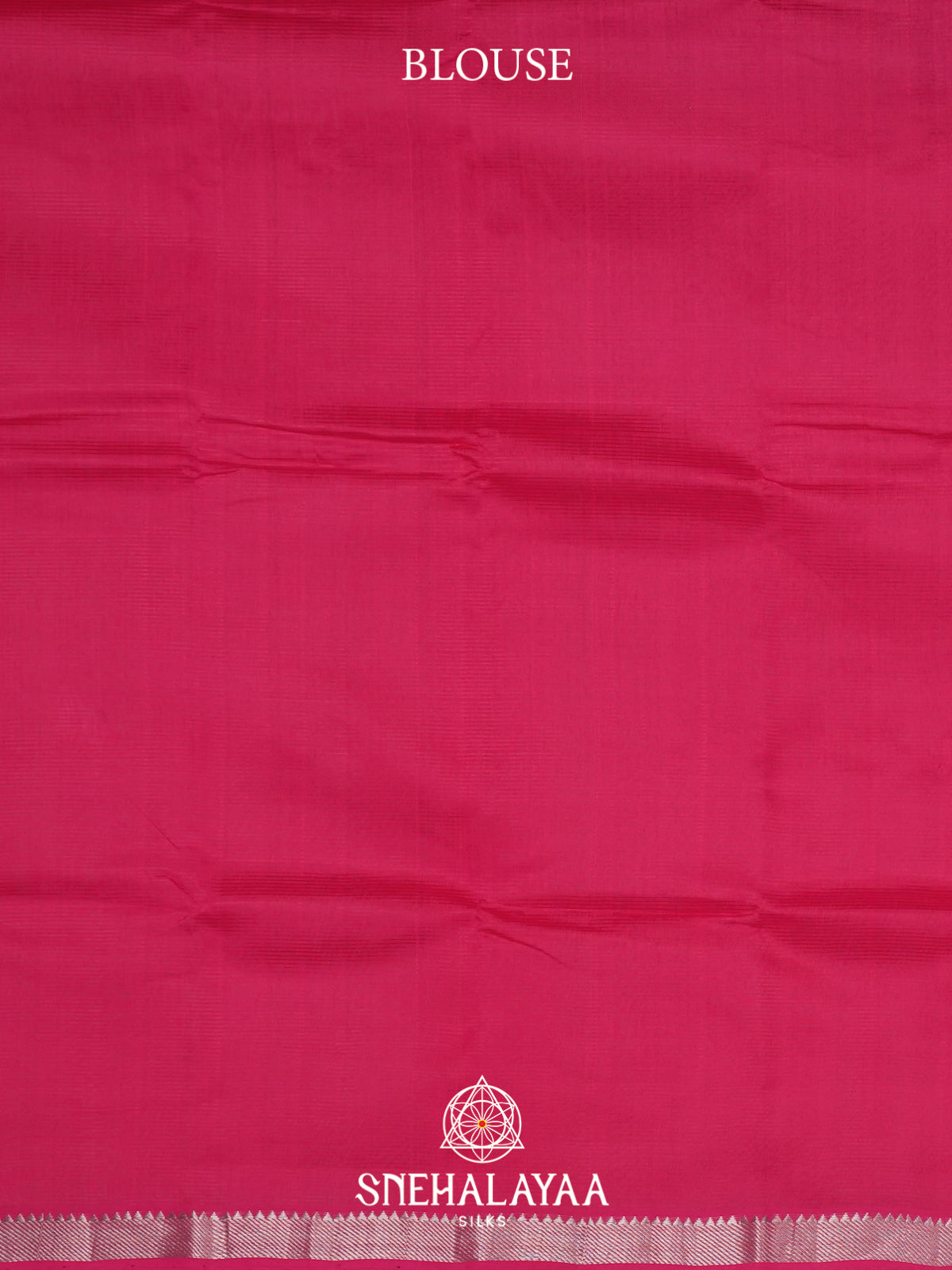 Rani Pink  Mangalagiri Silk Cotton Saree with Printed Blouse