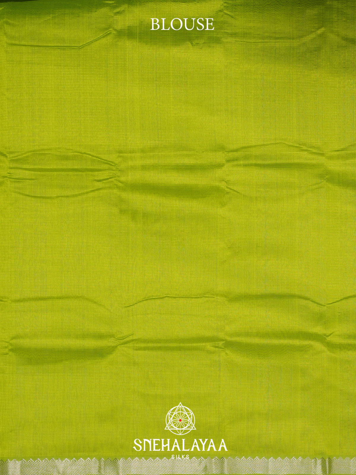 Lime Green  Mangalagiri Silk Cotton Saree with Printed Blouse