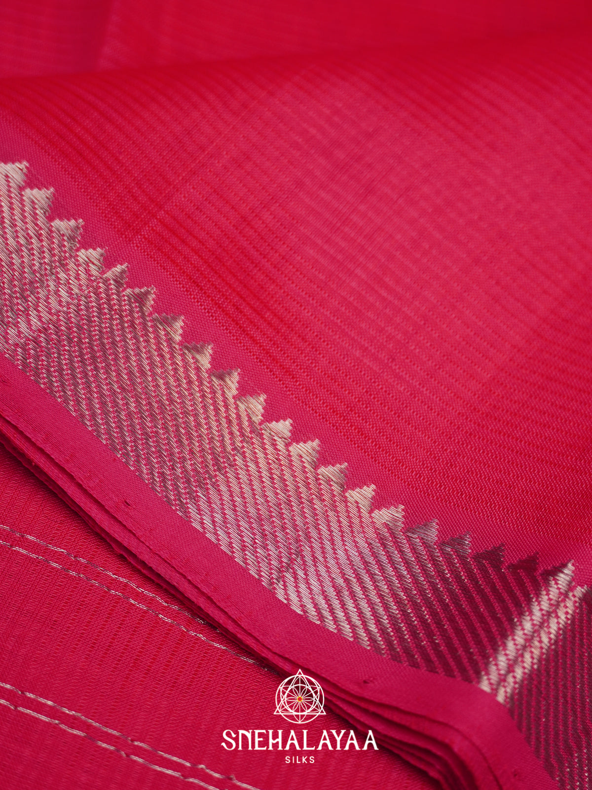 Pink  Mangalagiri Silk Cotton Saree with Printed Blouse