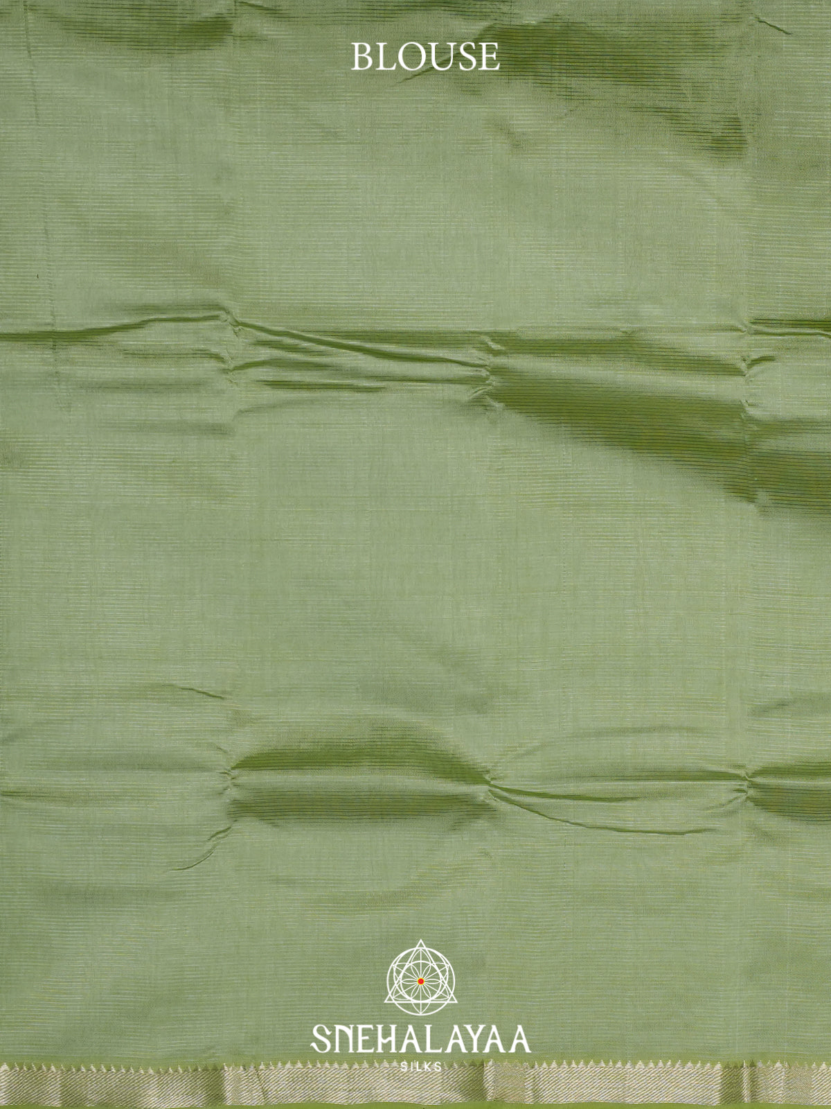Sage Green  Mangalagiri Silk Cotton Saree with Printed Blouse