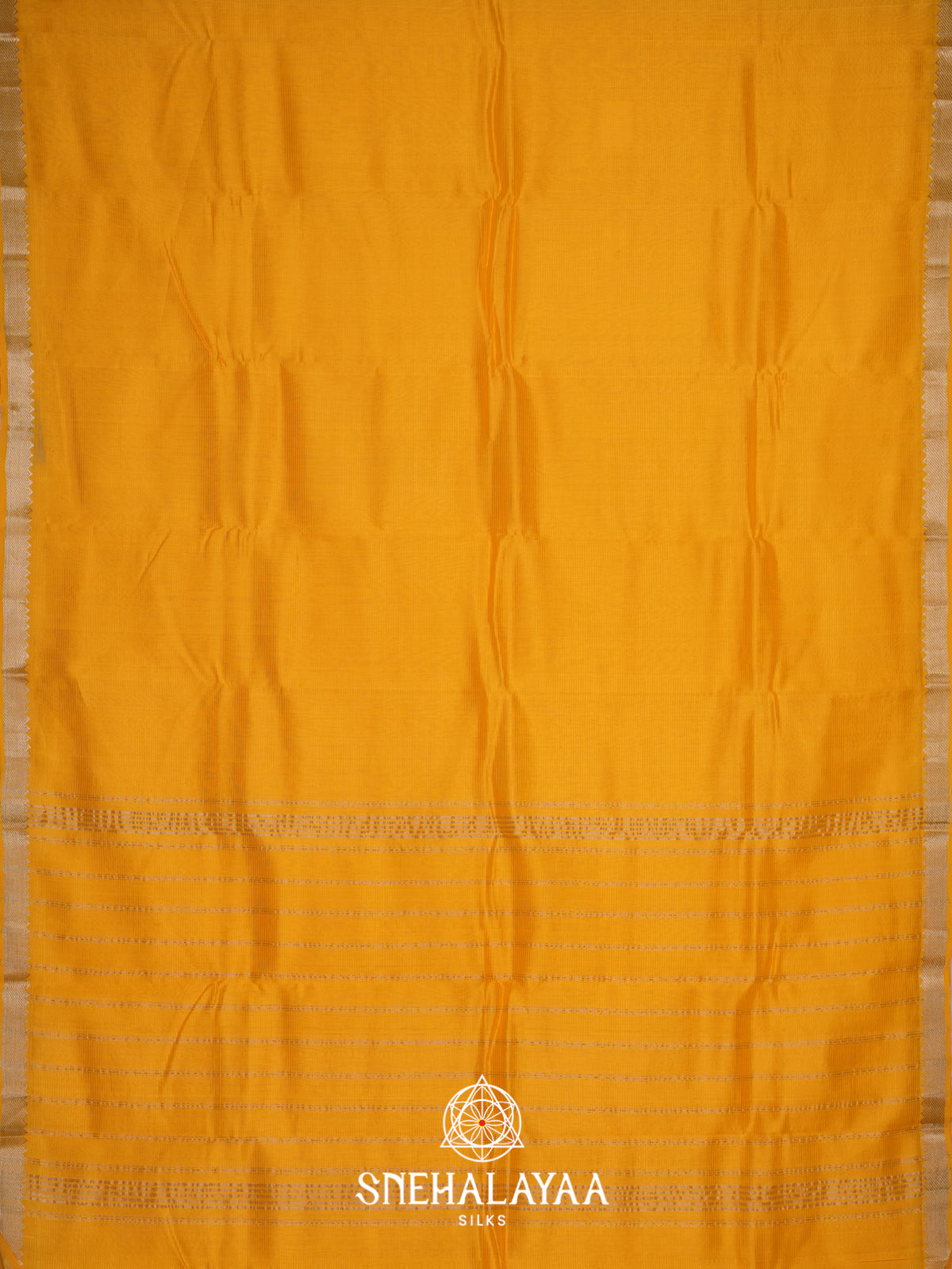 Yellow  Mangalagiri Silk Cotton Saree with Printed Blouse
