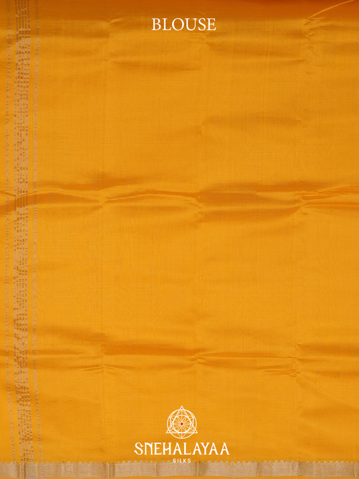 Yellow  Mangalagiri Silk Cotton Saree with Printed Blouse