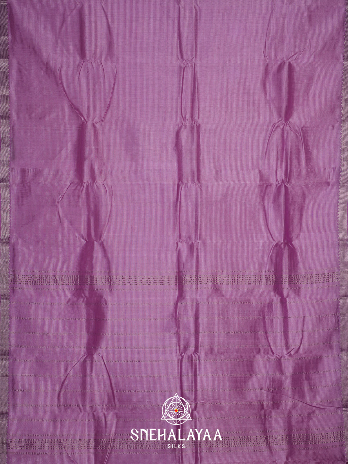 Orchid Purple  Mangalagiri Silk Cotton Saree with Printed Blouse