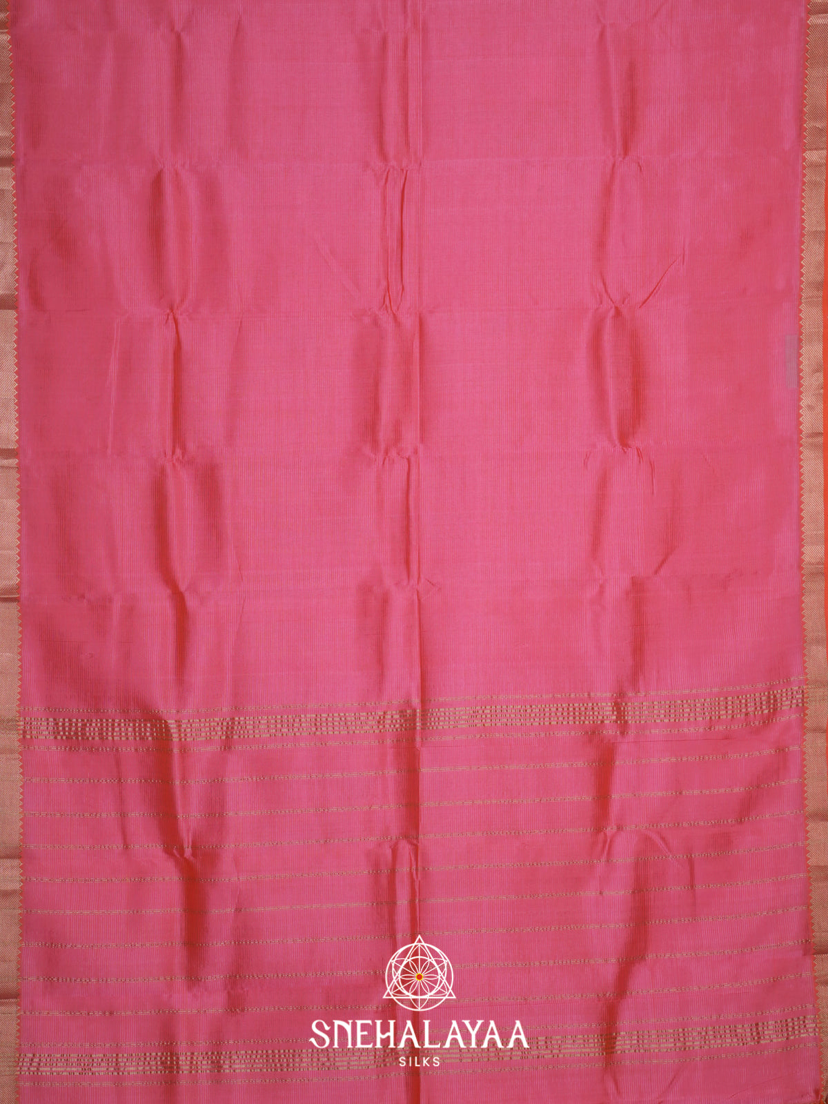 Pink  Mangalagiri Silk Cotton Saree with Printed Blouse