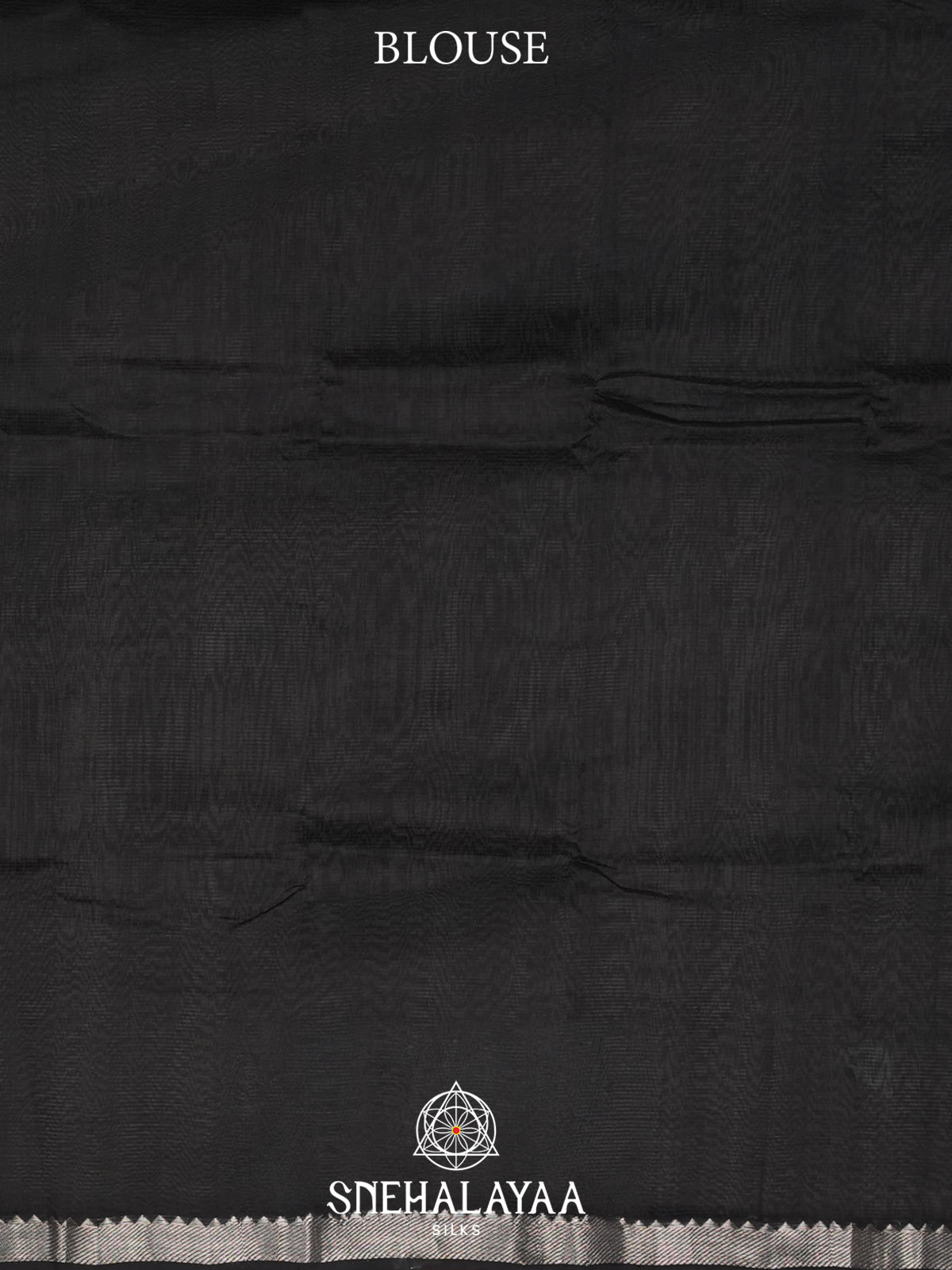 Black  Mangalagiri Silk Cotton Saree with Printed Blouse