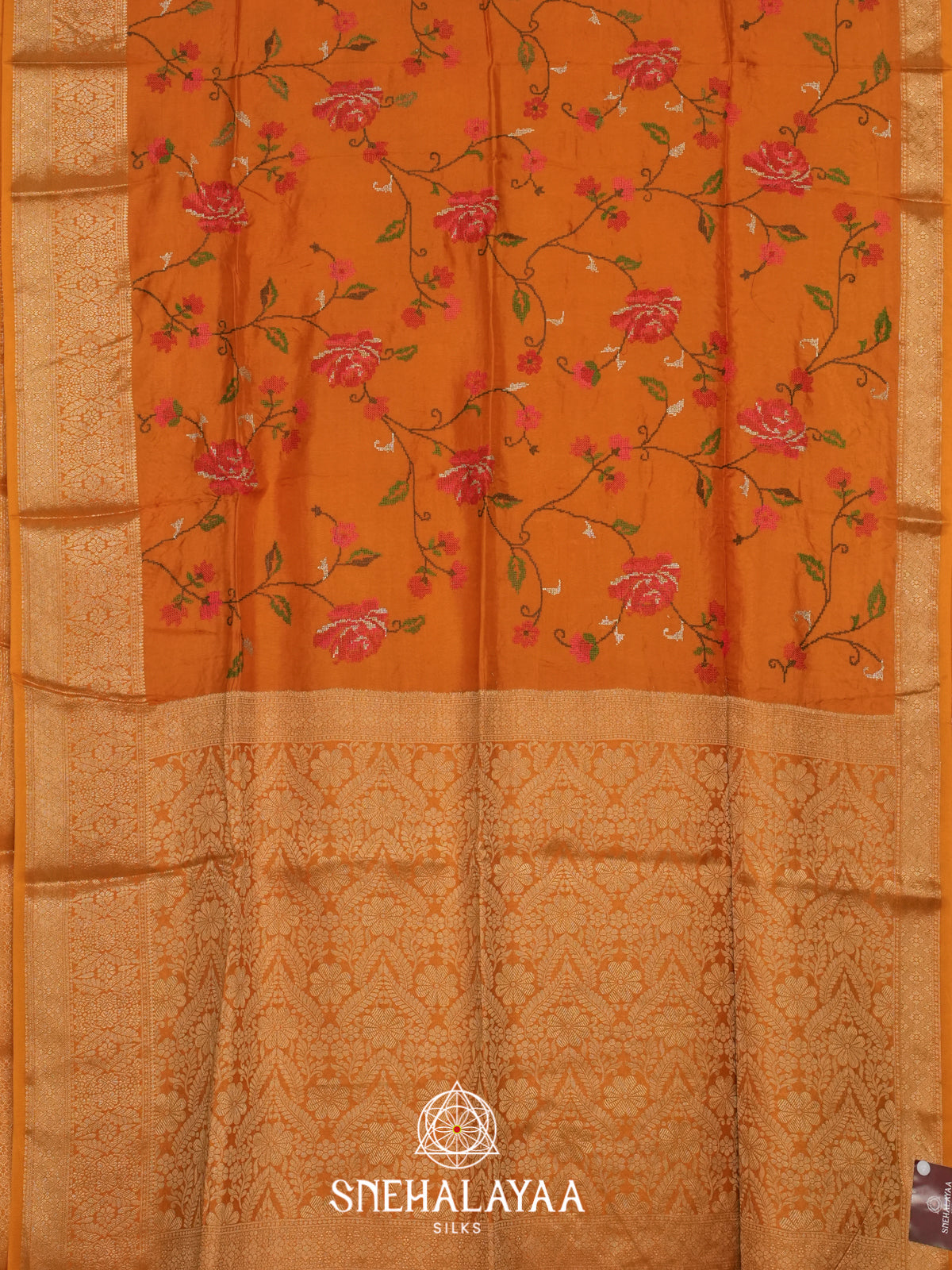 Mustard Dola Silk Saree