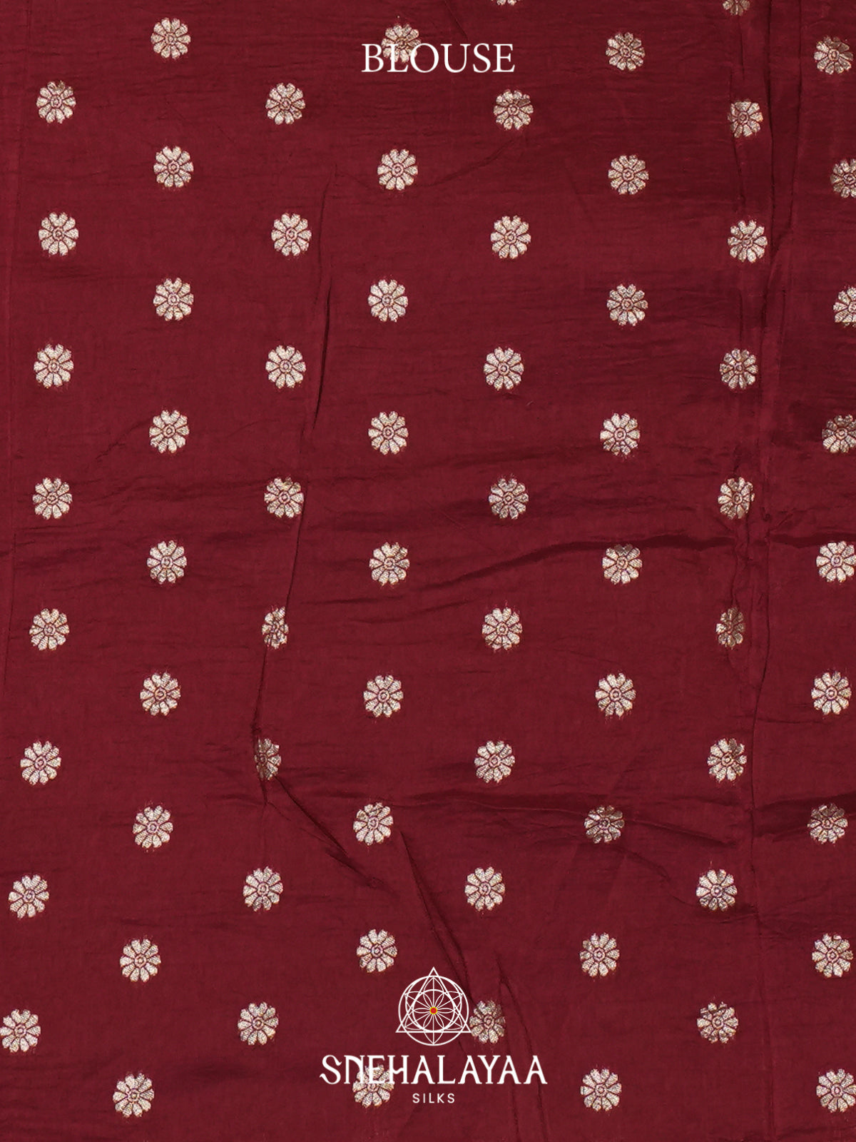 Maroon Crushed Tissue Saree