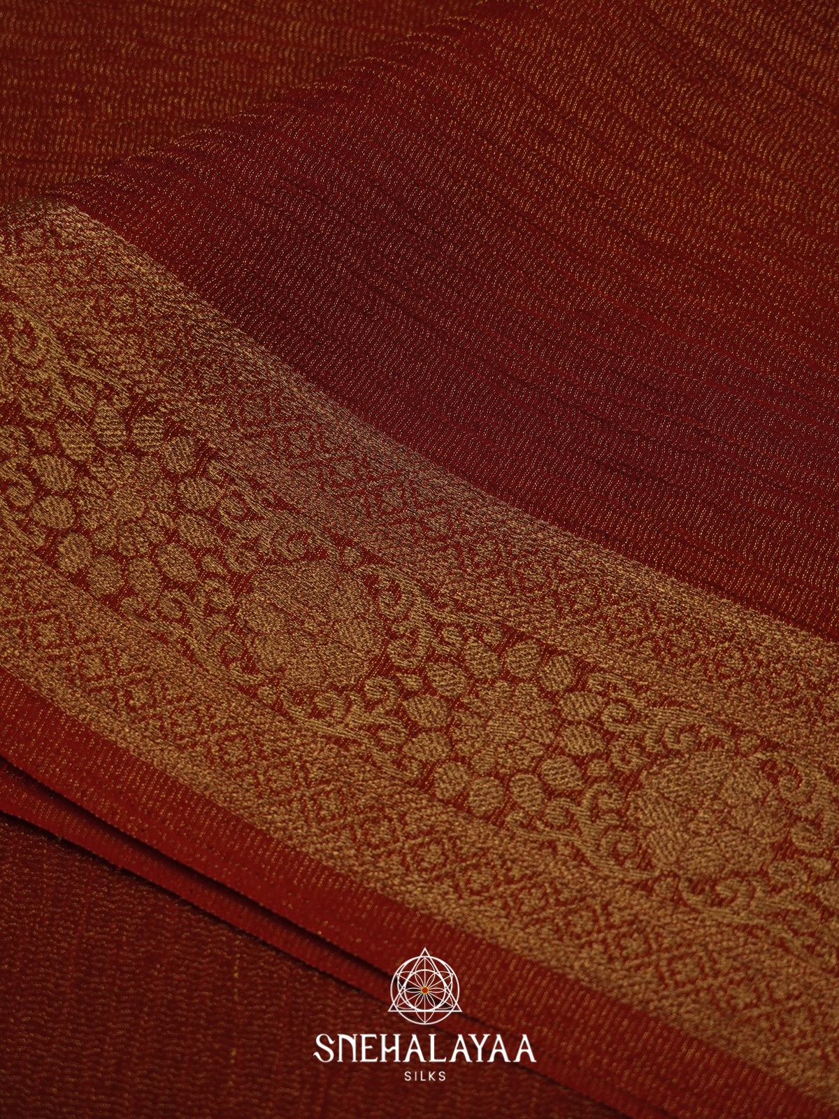 Maroon Crushed Tissue Saree