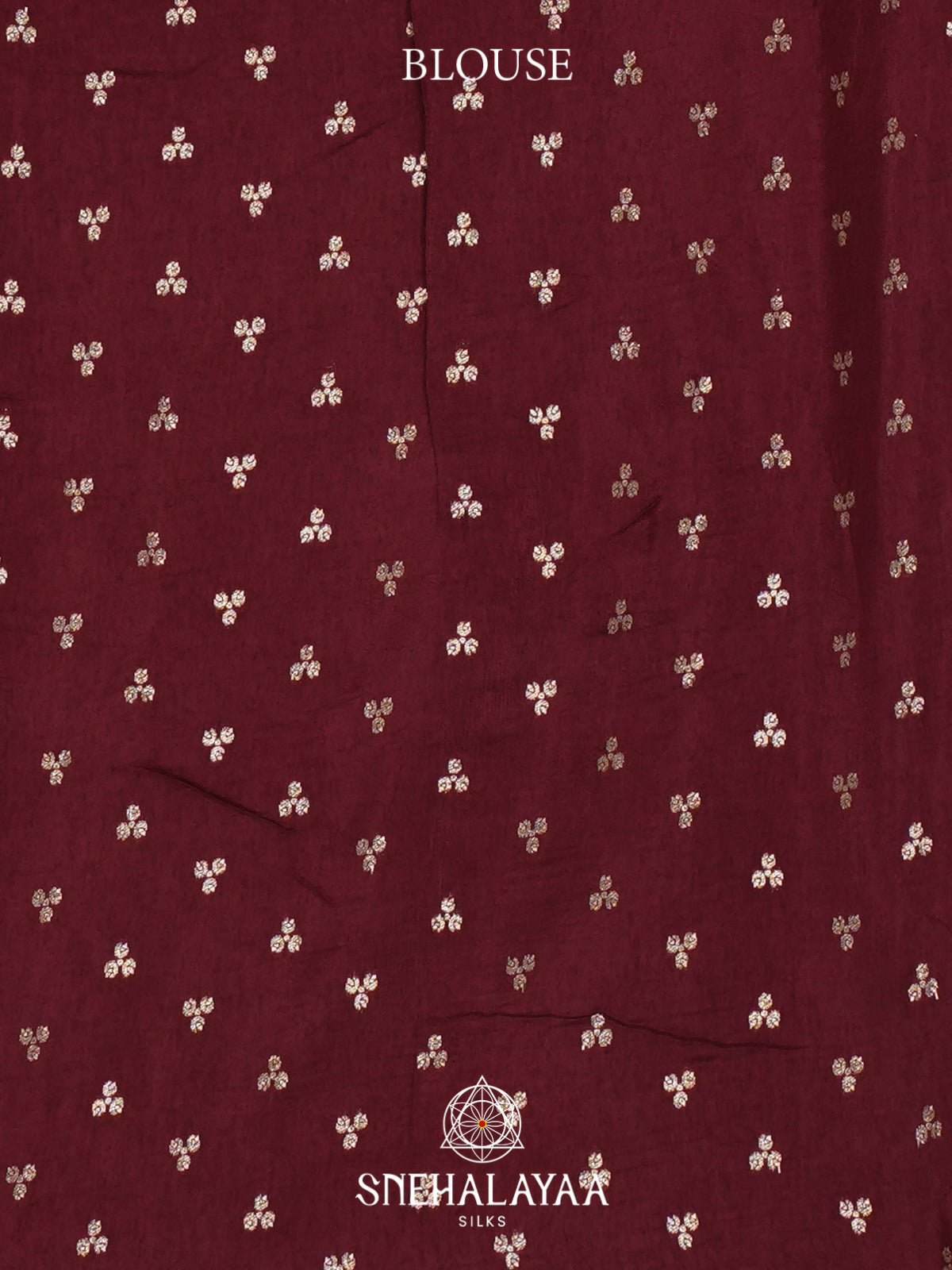 Maroon Crushed Tissue Saree