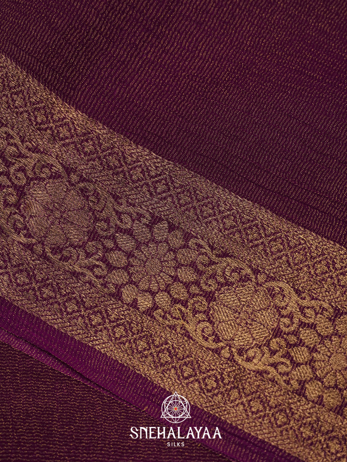 Purple Crushed Tissue Saree