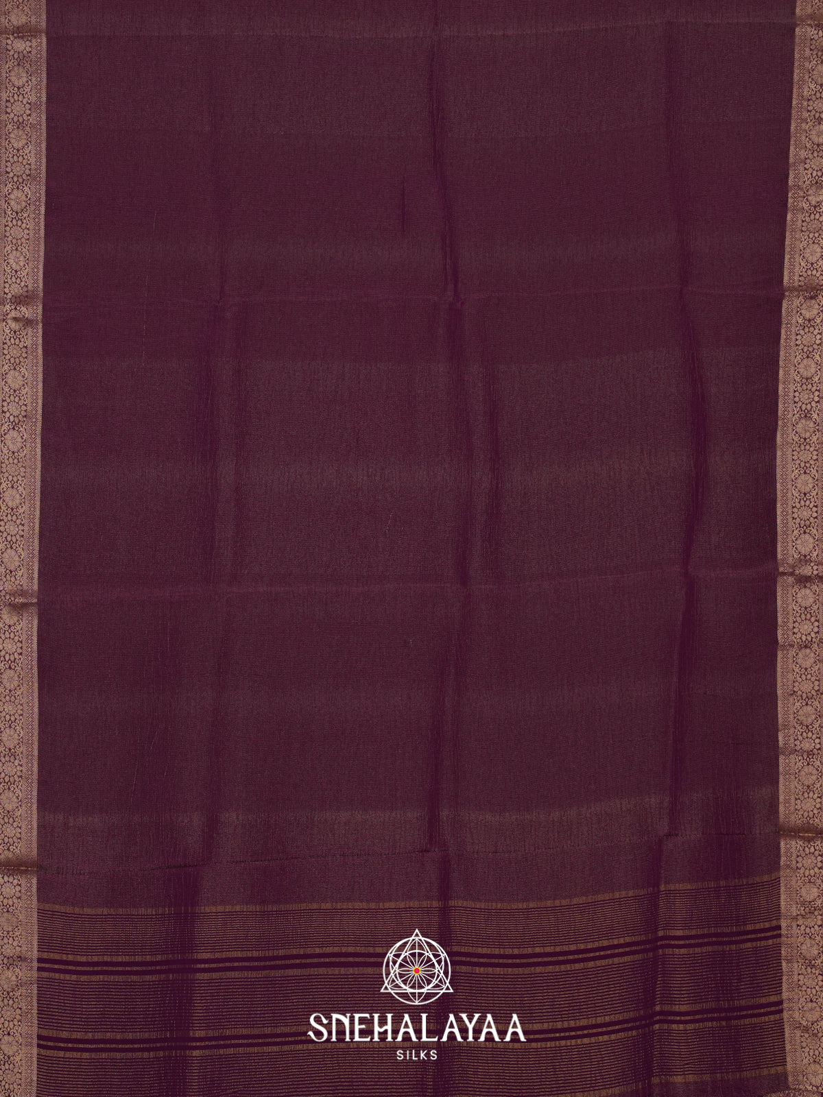 Purple Crushed Tissue Saree