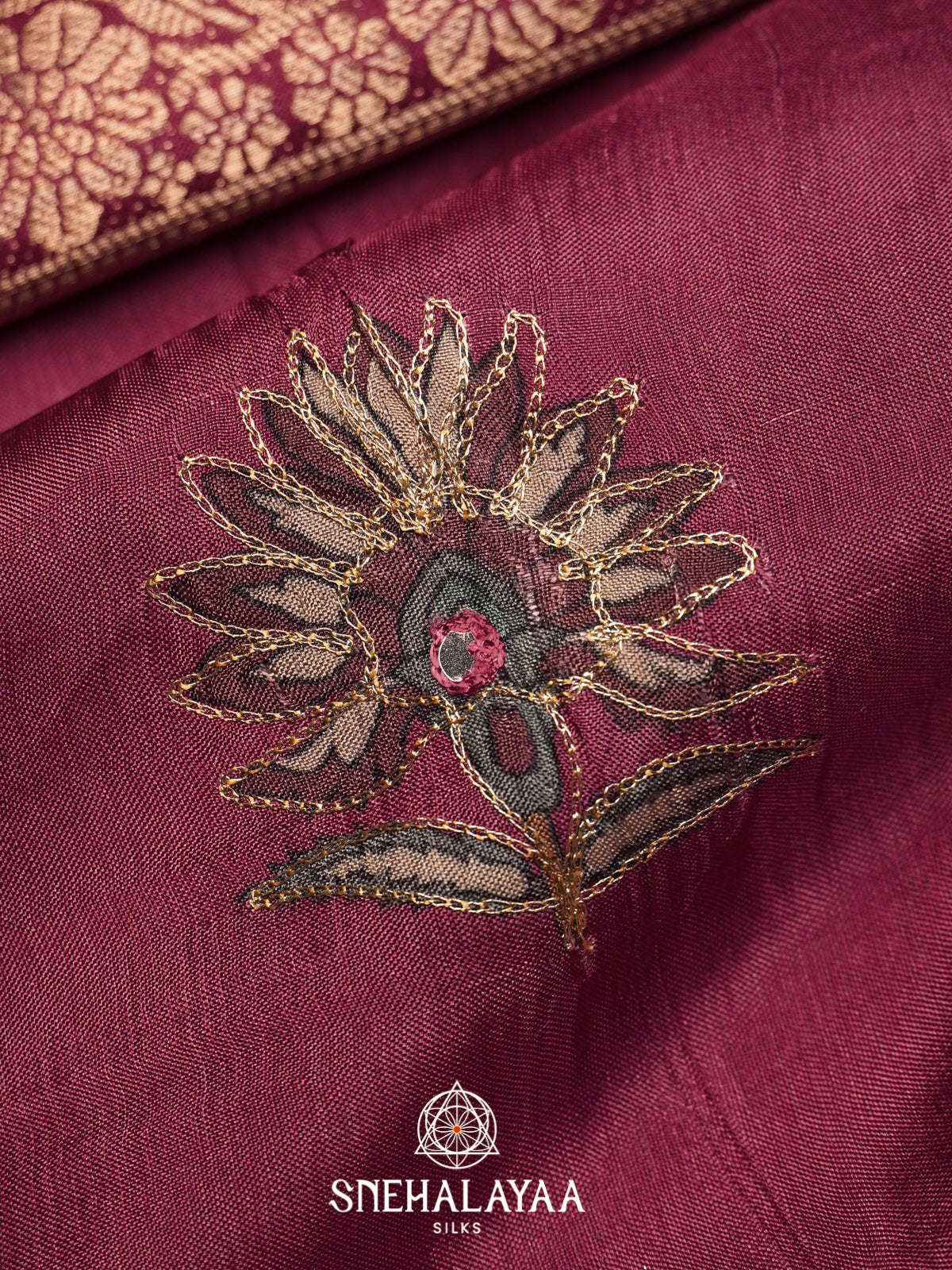Mauve Dola Silk Saree