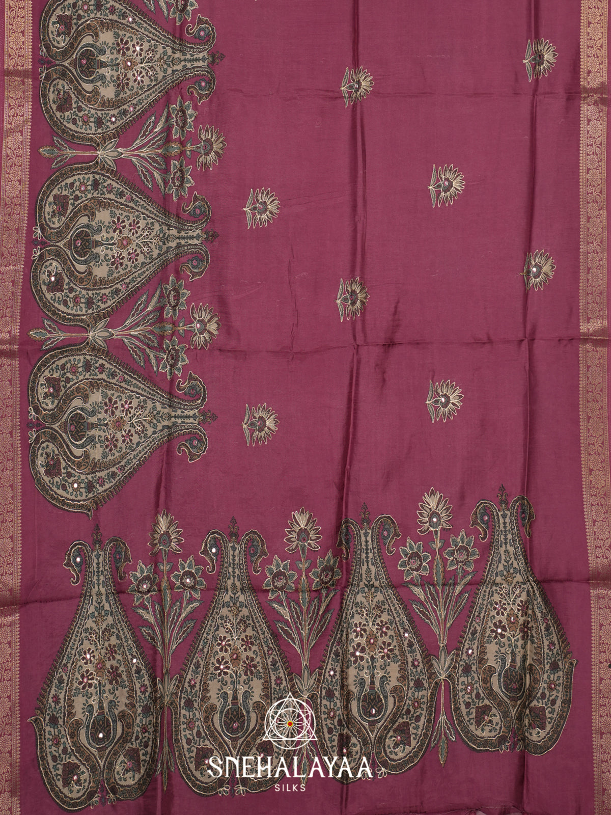 Mauve Dola Silk Saree