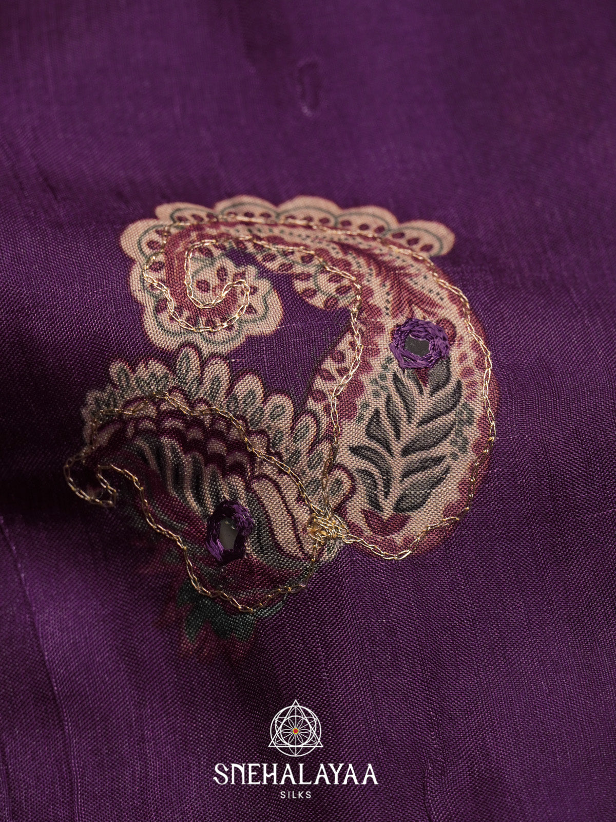 Purple Dola Silk Saree