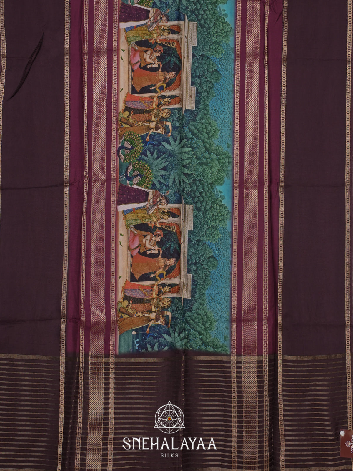 Purple Dola Silk Saree