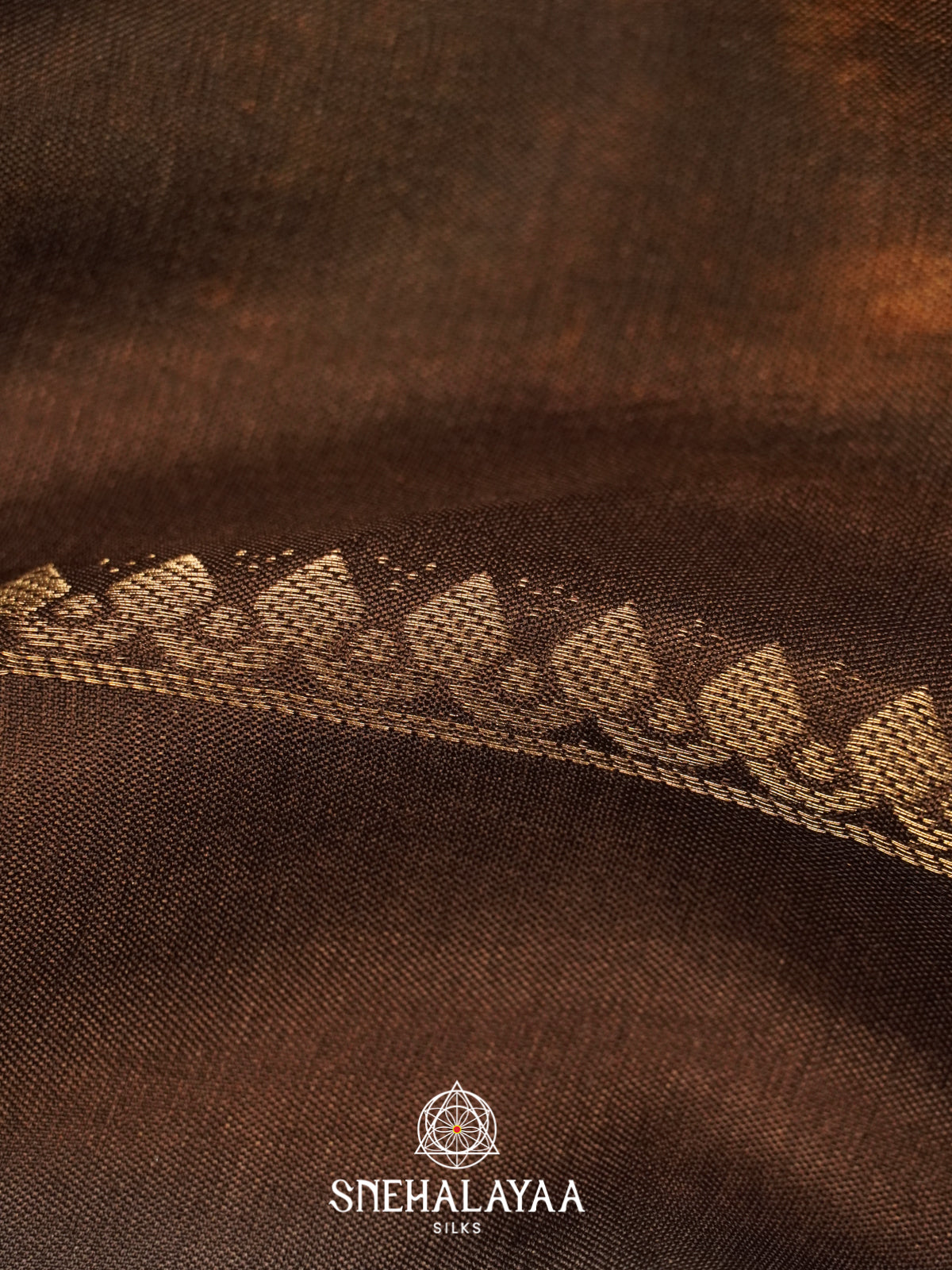 Brown Dola Silk Saree