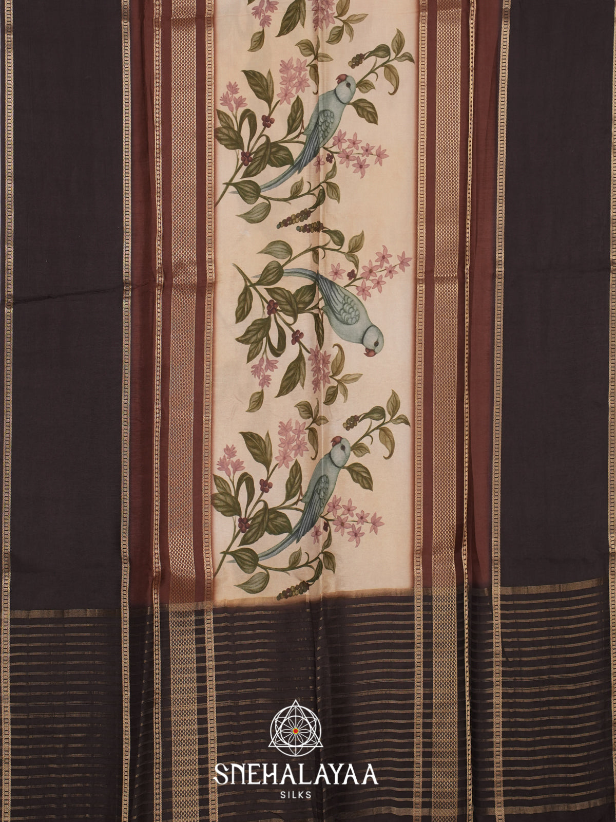 Beige Dola Silk Saree