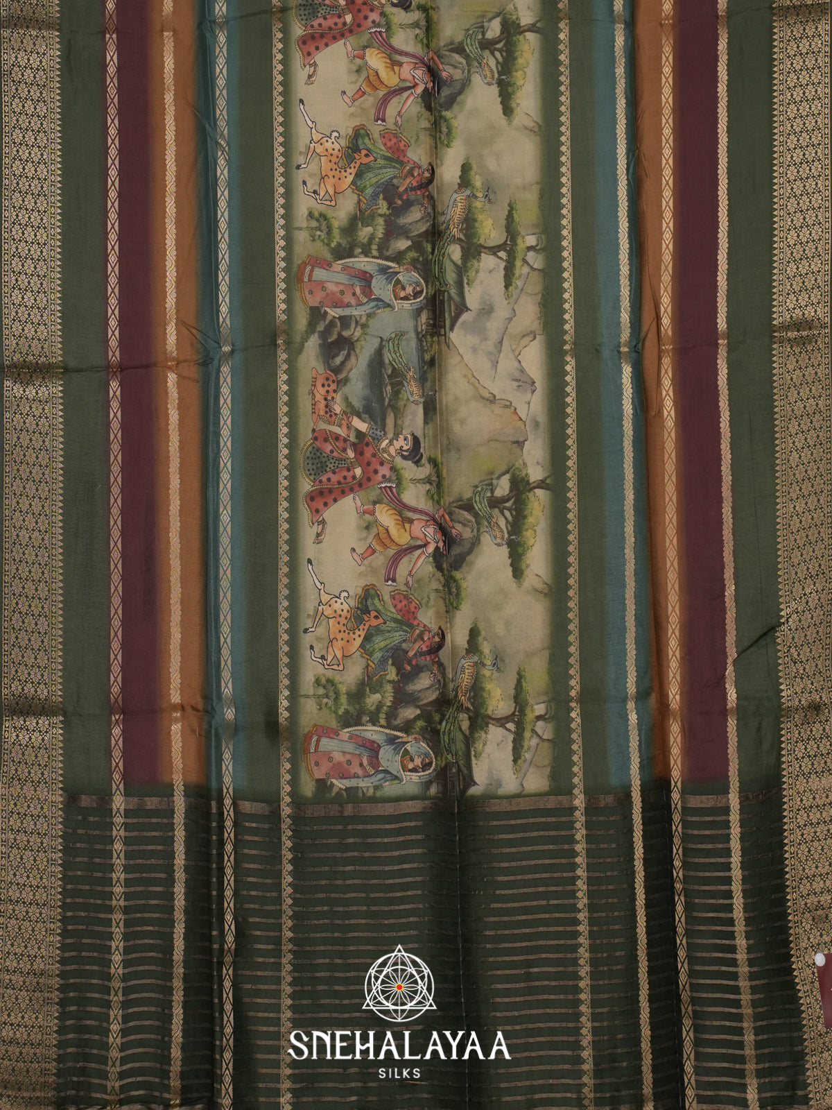Sage Green Dola Silk Saree
