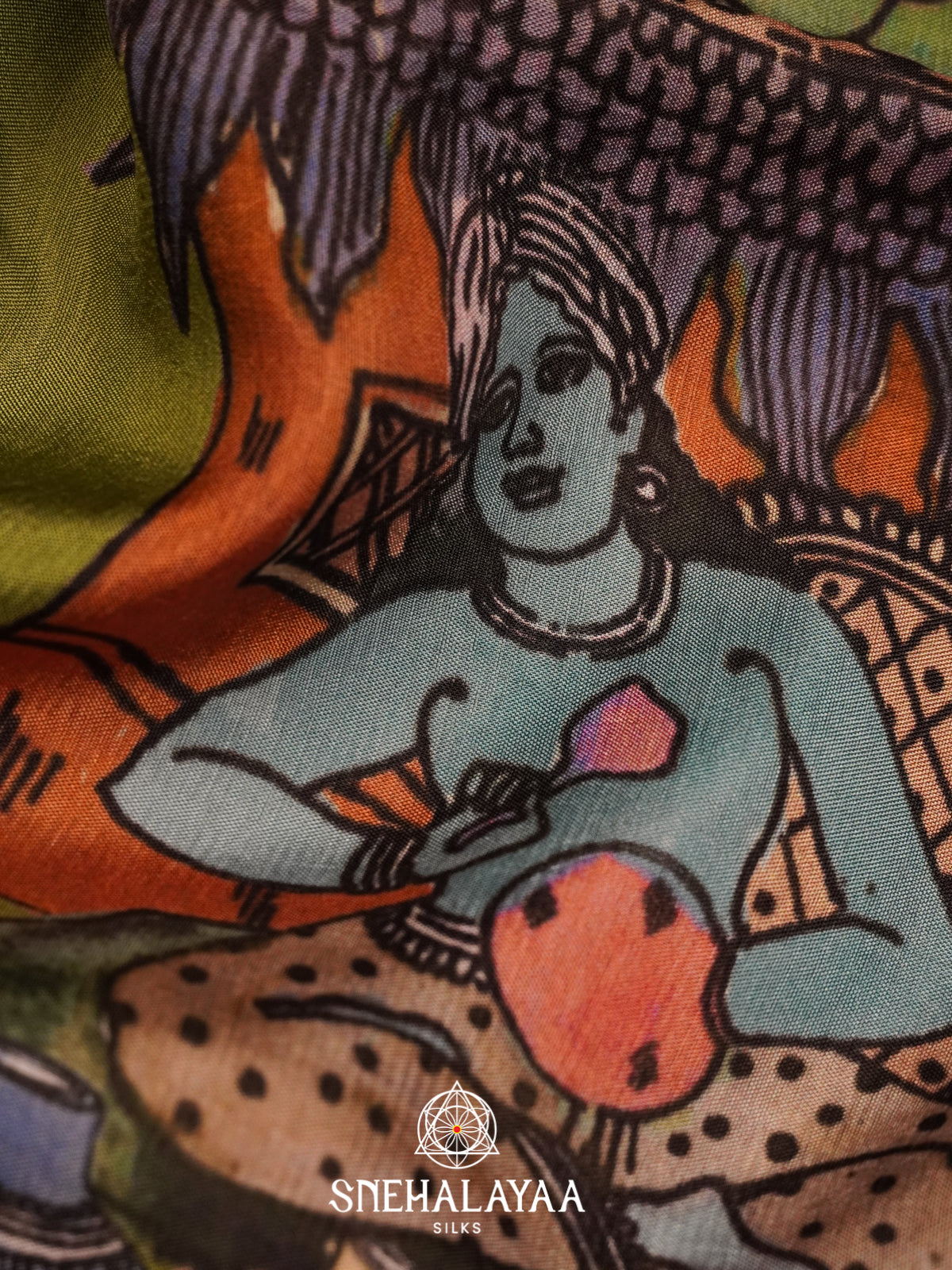 Sage Green Dola Silk Saree