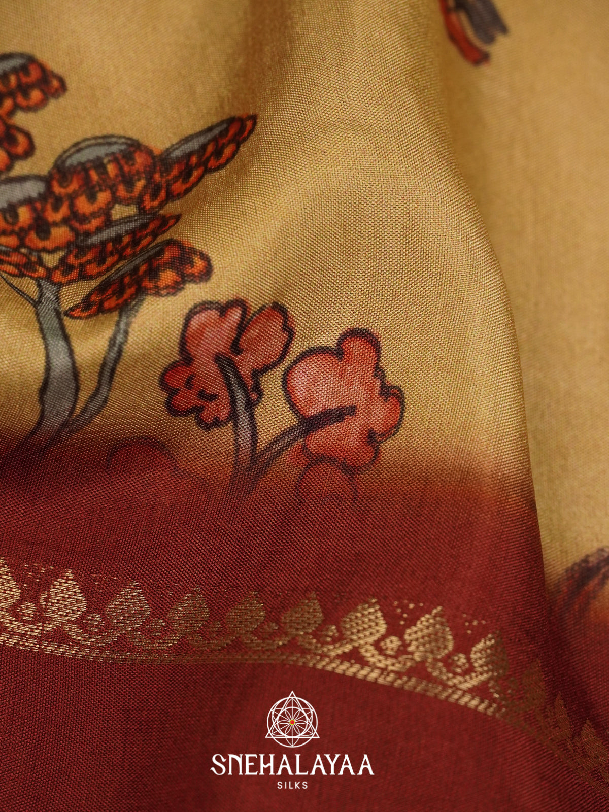 Beige Dola Silk Saree