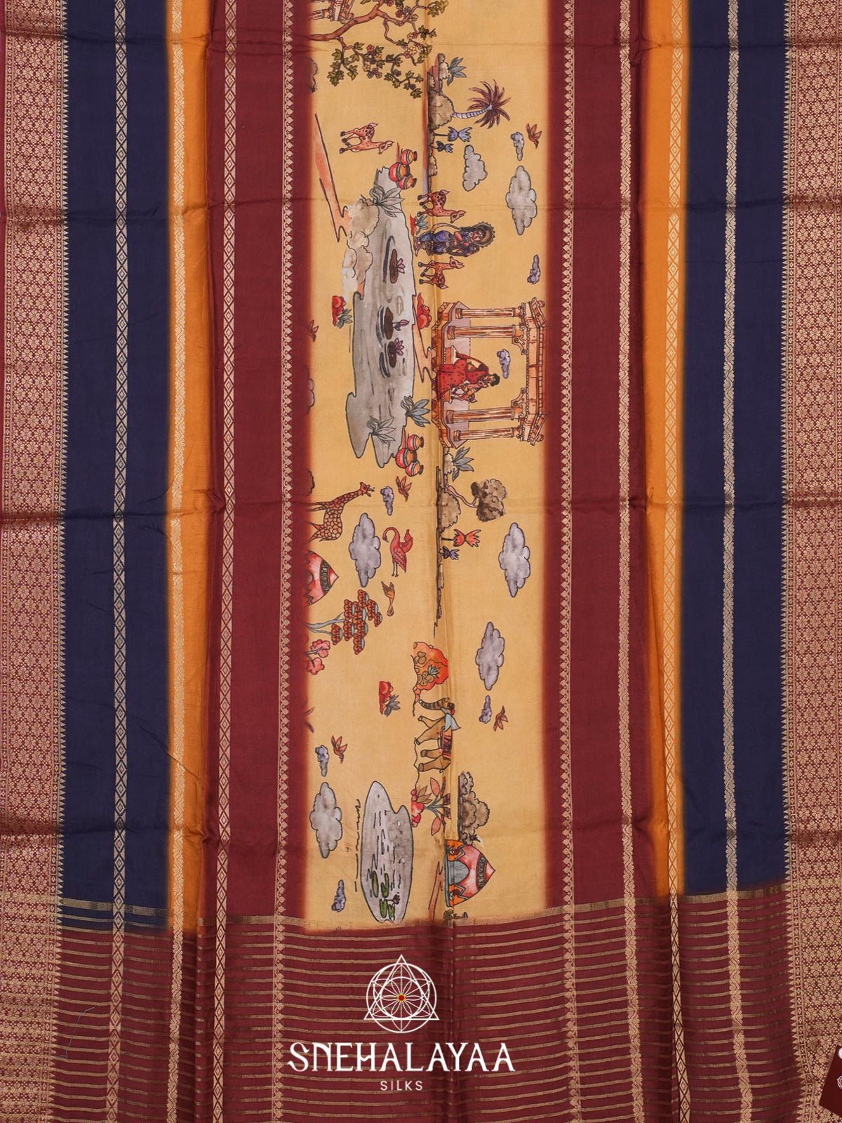 Beige Dola Silk Saree