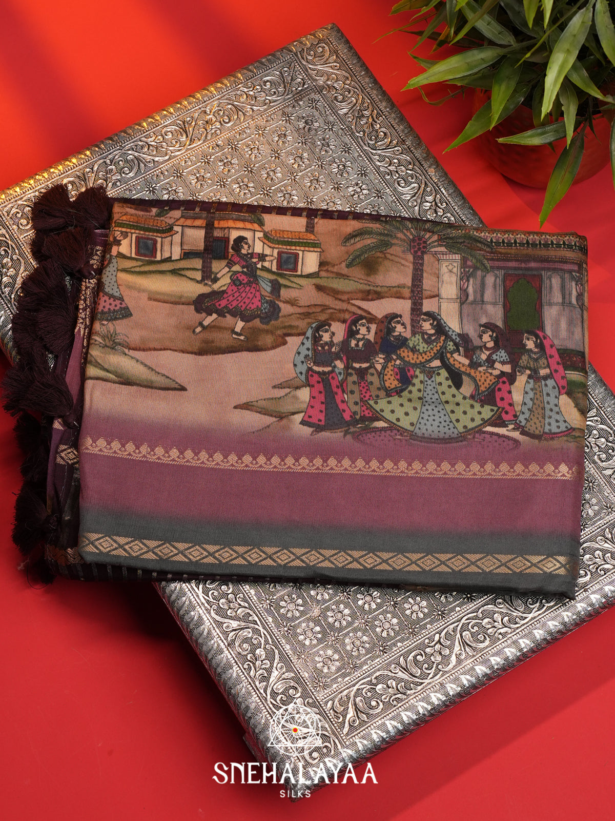 Multi Colour Dola Silk Saree