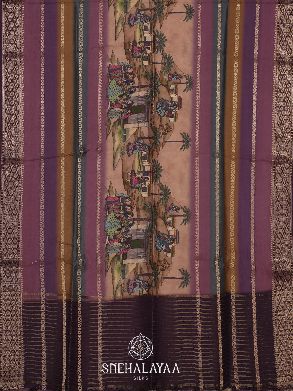 Multi Colour Dola Silk Saree