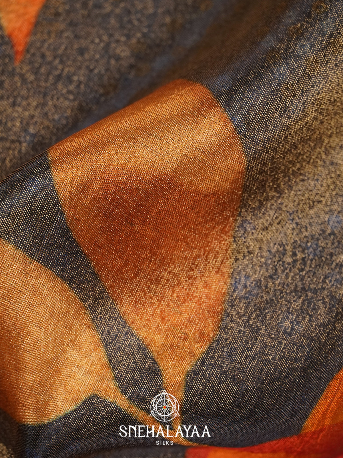 Charcoal Grey Dola Silk Saree