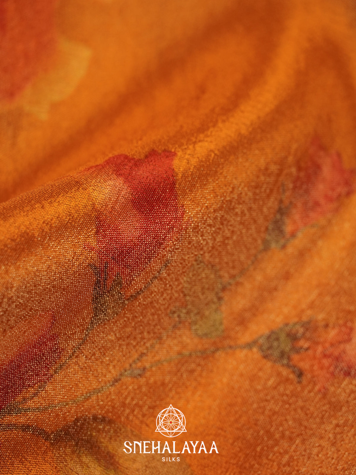 Mustard Yellow Dola Silk Saree