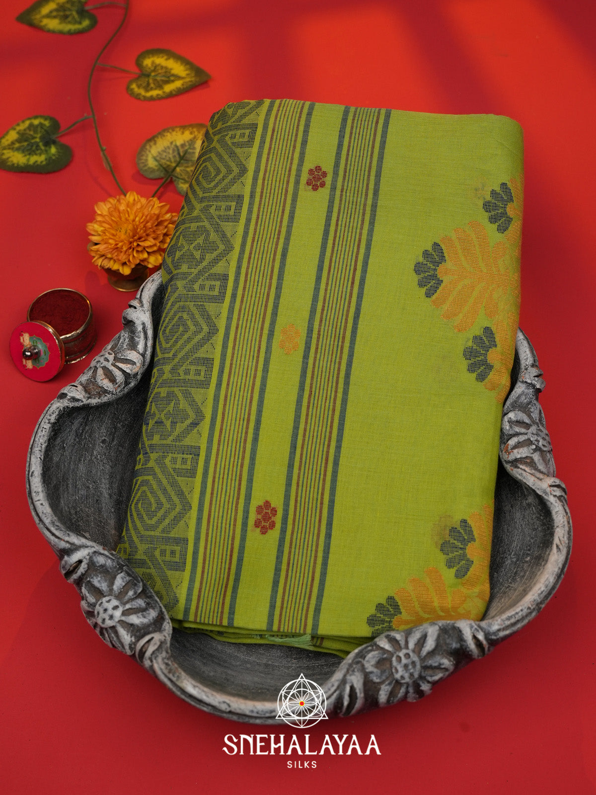 Green Bengal Cotton Saree