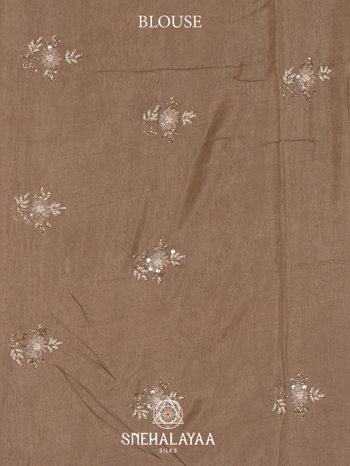 Brown Organza Saree