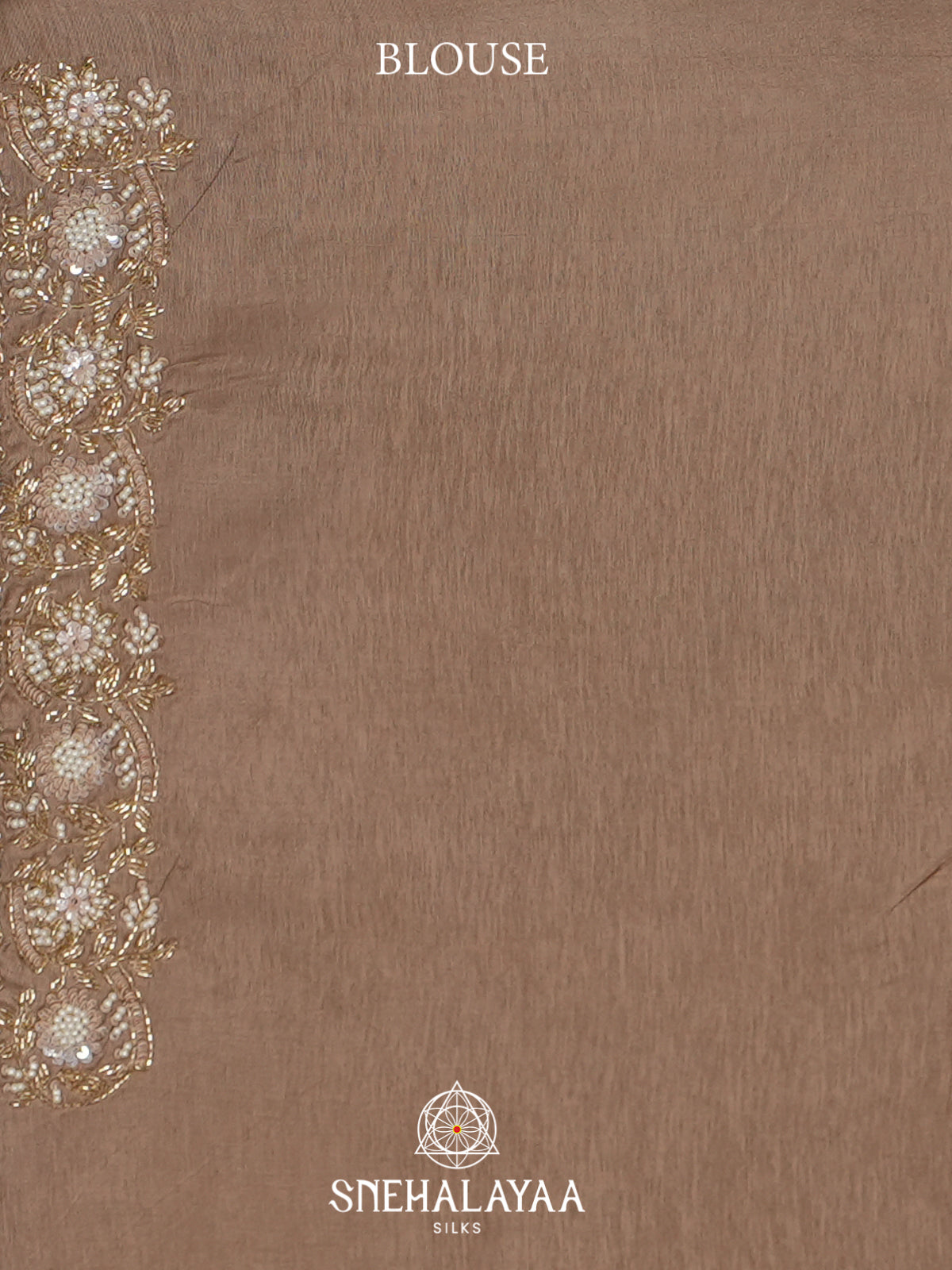 Brown Organza Saree
