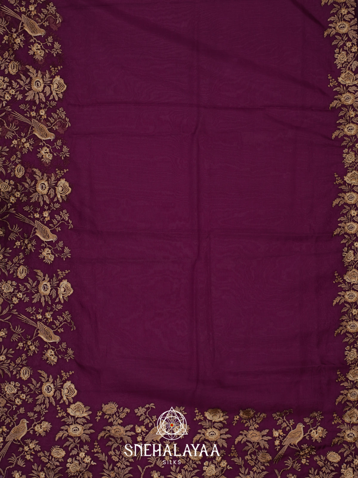 Purple Organza Saree