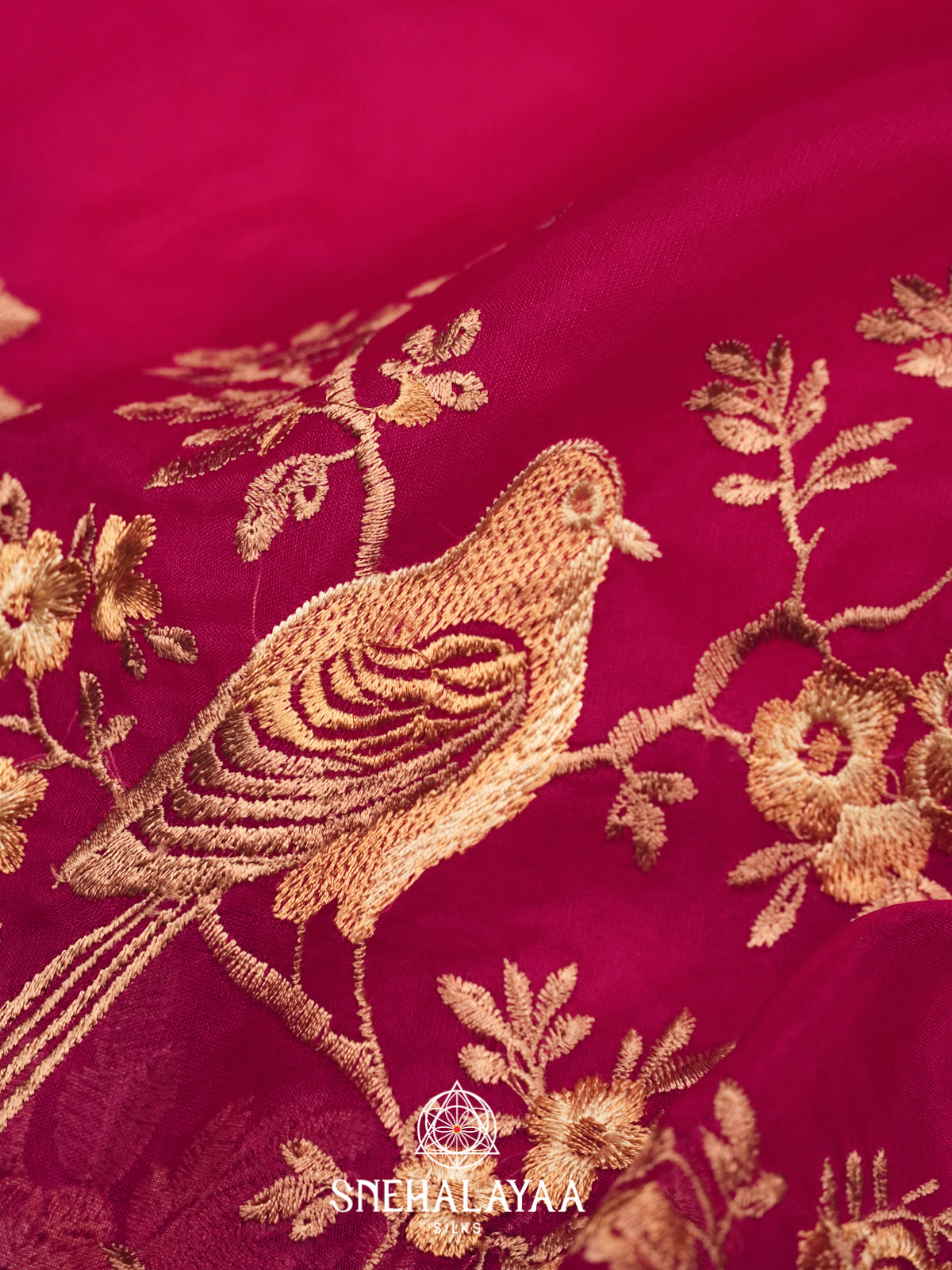 Magenta Organza Saree