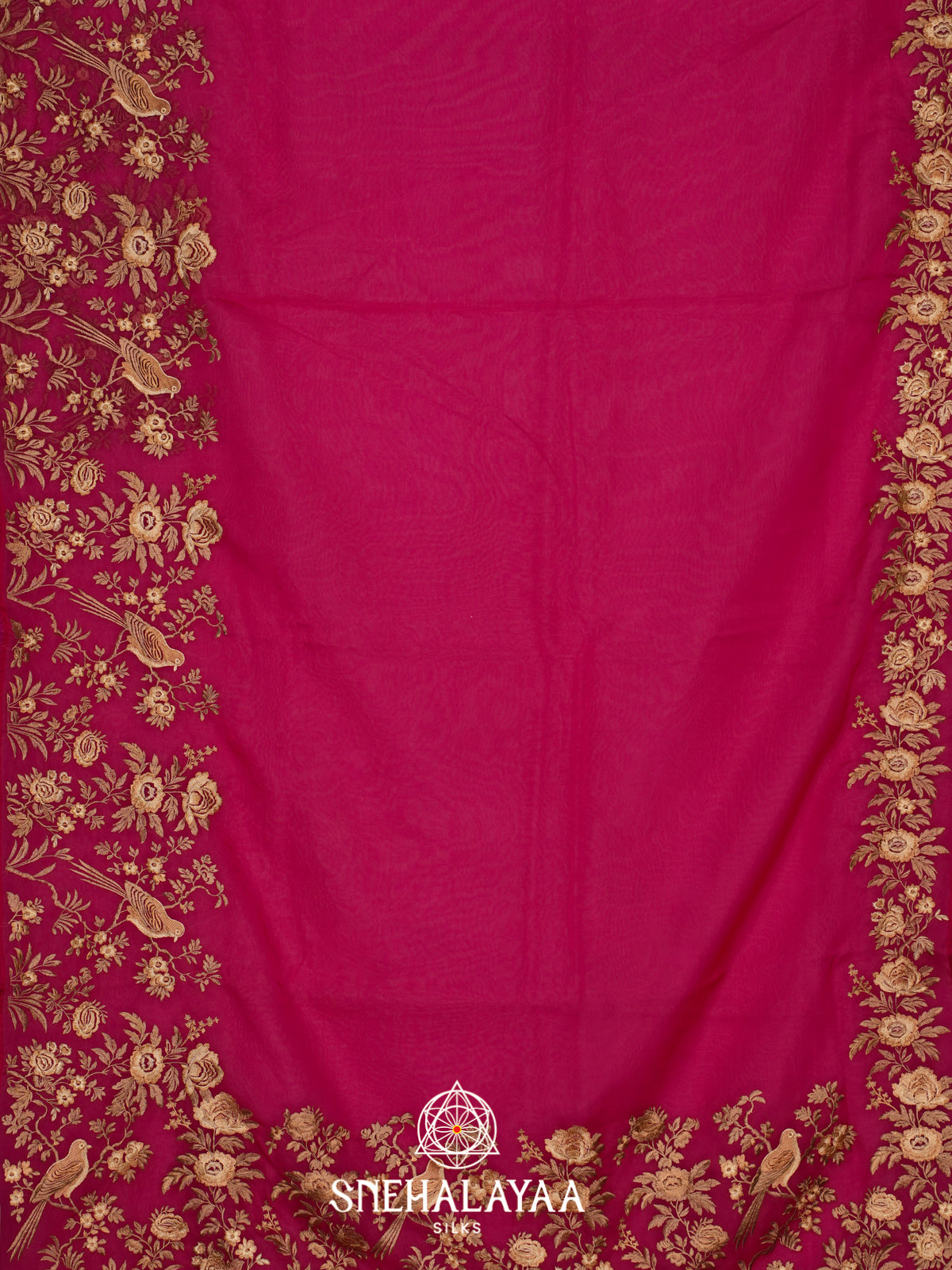 Magenta Organza Saree