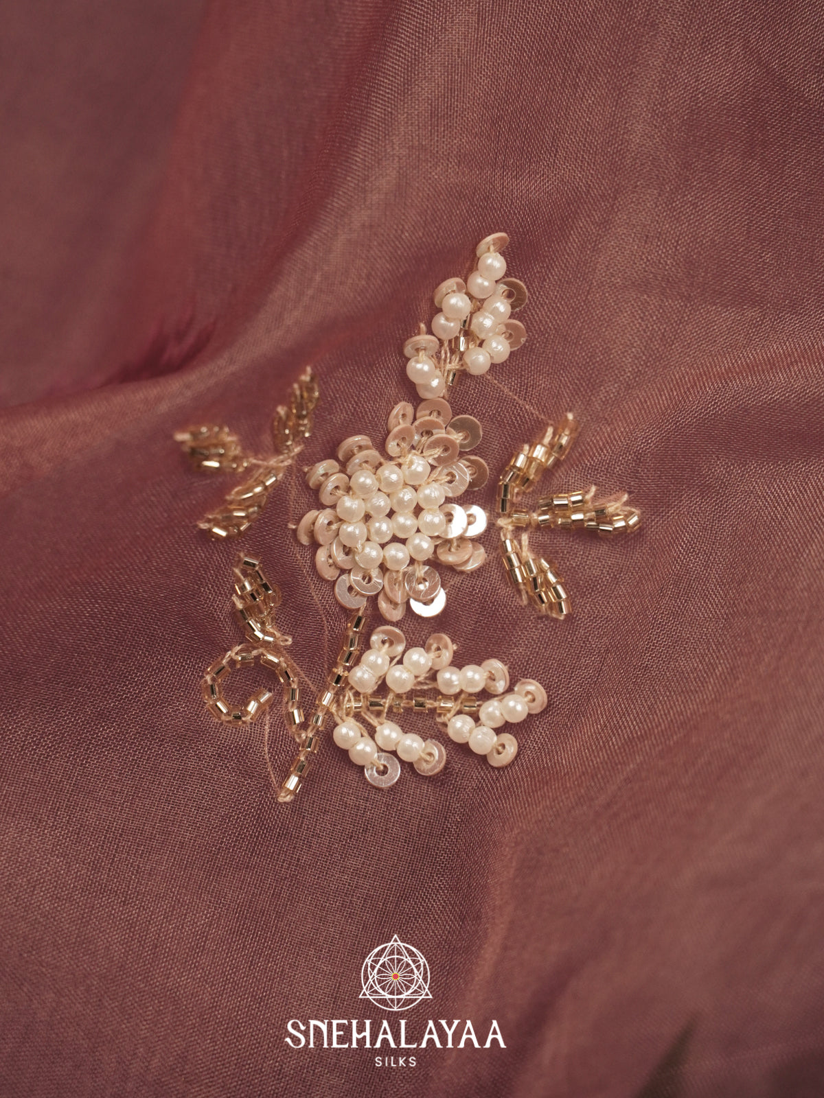 Mauve Organza Saree